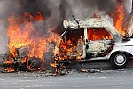 Два ВАЗа и Renault горели в Харьковской области
